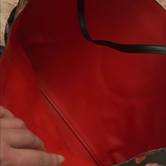 Victoria's Secret Black and Red Rose Tote - Picture 3 of 4